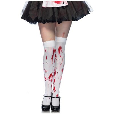 Bloody Zombie Thigh Highs Adult Sexy Horror Stockings Halloween Costume Hosiery