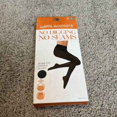 EASY SMOOTHING Blissful Benefits By Warners Opaque Shaping Black Tights S New
