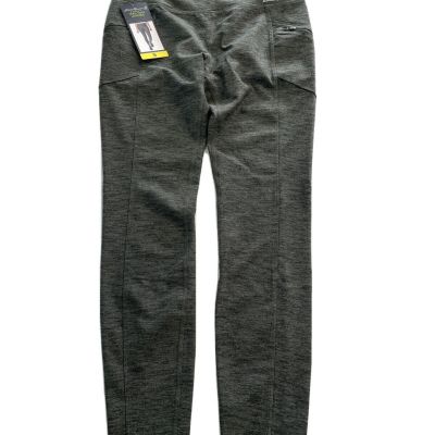 Eddie Bauer Womens Trail tight Leggings Small Green Heather NEW (Inseam 28