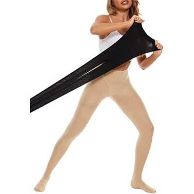 Opaque Tights for Women High Waisted Run Resistant 80D Pantyhose Compression