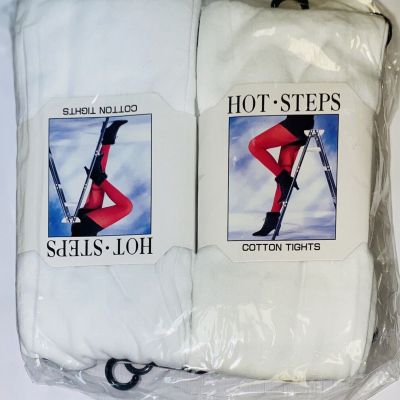 Pack of 6 White Women Hot Steps Cotton Tights S/M M/L
