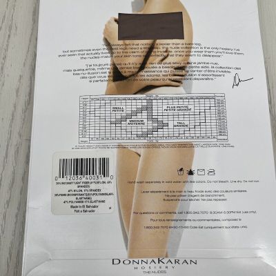 New Donna Karen Control Top Size Medium Tone A04 The Nudes Pantyhose Style A19