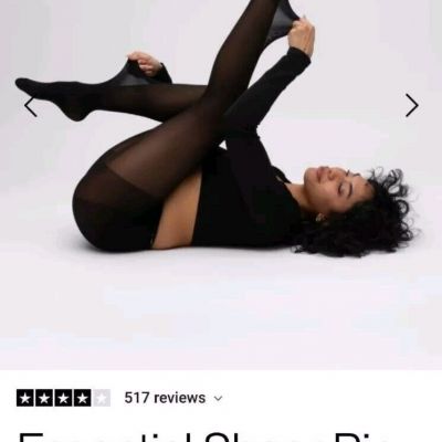 Sheertex Womens M Classic Sheer Rip Resist Tight Hosiery Black PH-SHEER0