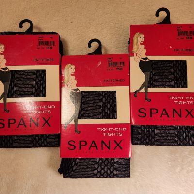 Spanx NEW Tight-End Tights Black Size C Patterned Bodyshaping Only One Pair