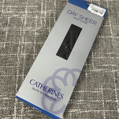 Catherine's Day Sheer Pantyhose Plus Size C Black New Up to 6'0