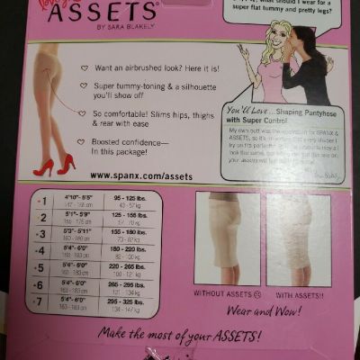 Love Your Assets Spanx Sheer Super Control Shaping Pantyhose Sz 5 Black NWT