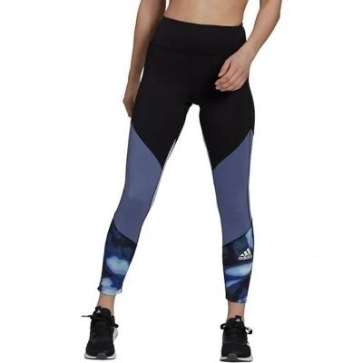 NWOT Adidas x Zoe Saldana Black Purple Tie Dye 7/8 Leggings Women's Size 3X