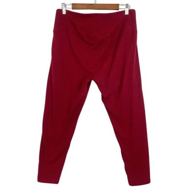 Style & Co. Cranberry Red Women's High-Rise Pull On Comfy Crop Leggings, Size XL