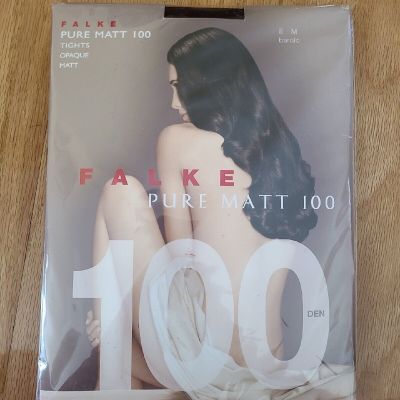 Falke Pure Matt 100 Tights Opaque Matt 40110 Color Barolo Size M