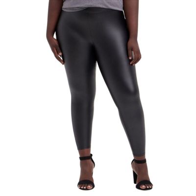 Torrid Leggings Womens Size 1X Black Faux Leather Full Length Stretch Skinny