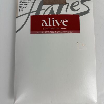 Hanes Alive Full Support Pantyhose with Control Top, Reinforced Toe