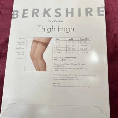 Berkshire Lot Of 3 Sheer Leg Invisible Toe Thigh Hi Stocking 2 Nude 1 Black A-B