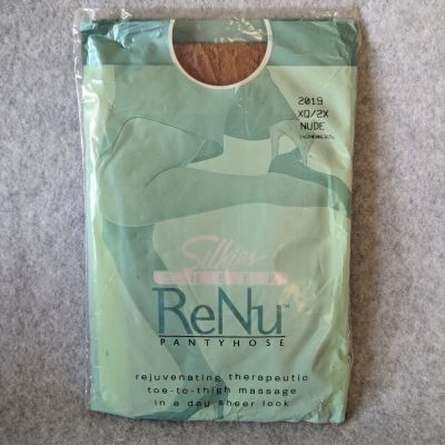 New Silkies Renu Therapeutic Pantyhose Hosiery Size XQ/2X Nude 2004 Made USA