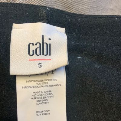 Cabi Style 3399 M'Leggings Size Small Black Skirted Leggings B21