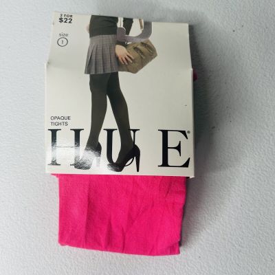 NWT Women's Hue Opaque Tights 1 Pair Size 1 Perfect Pink New