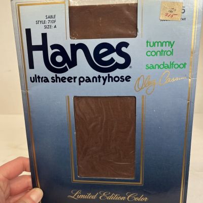 Vintage Hanes Oleg Cassini All Sheer To Waist Pantyhose Size A