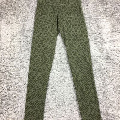 Sonoma Leggings Womens Size Small Green Black Design Cotton Blend