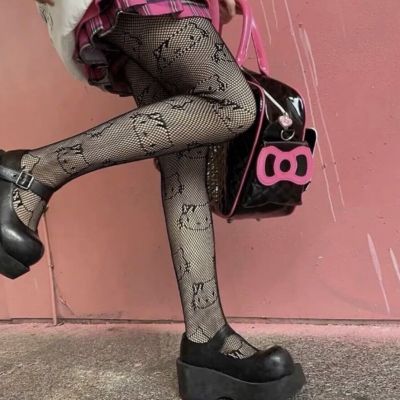 Shein x Hello Kitty Black Fishnet Stockings- One Size/ FAST SHIPPING