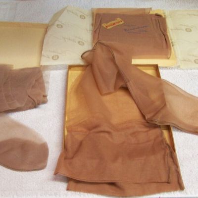 3 Pair Vintage Sheer Nylon Thigh High Back Seam Stockings Berkshire NWT Gift Box