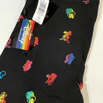 New NWT Torrid 4D Mickey Friends Rainbow Crop Leggings SIZE 2 Black Women's