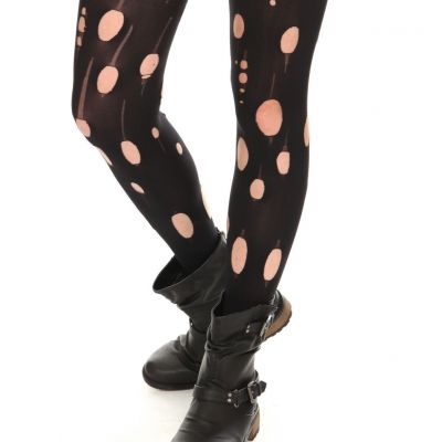 HOT TOPIC FASHION UNIQUE ROCKER ALL OVER TORN PATTERN OPAQUE TIGHTS HARD TO FIND