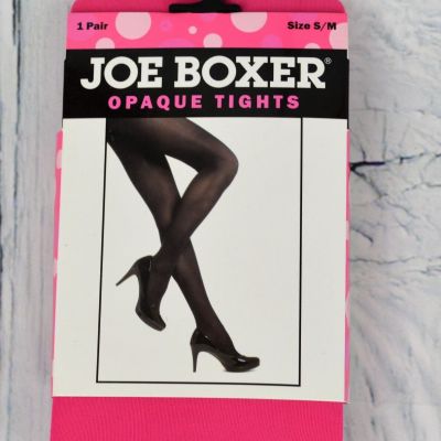 Women's Joe Boxer Pull-On Stretch Knit Opaque Tights Legwear Stockings Pink S/M
