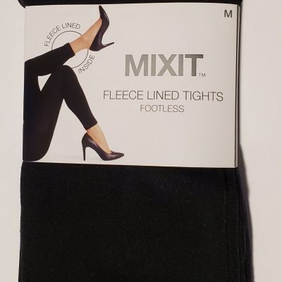 MIXIT Fleece Lined Tights Footless Black Med for H5'0