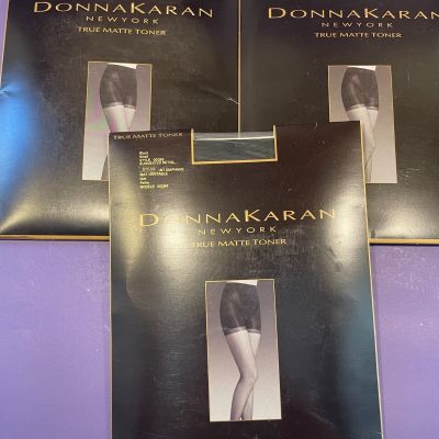 THREE Donna Karan New York True Matte Toner Style 00Q65 Black Size Small NEW NOS