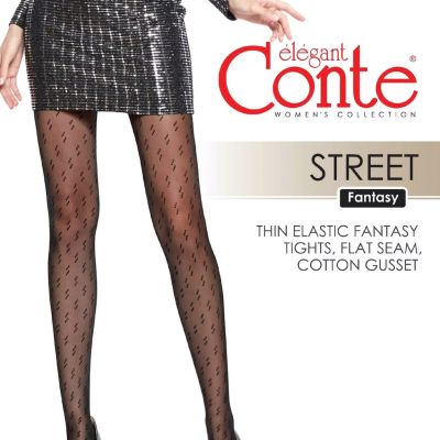 Conte Street 20 Den - Fantasy Thin Women's Tights with two triple dots pattern (