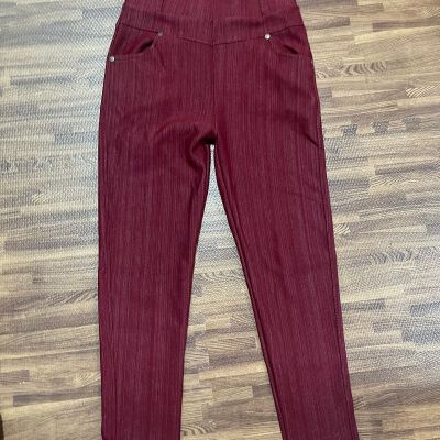 Fashion Women’s Burgundy Cotton Blend Legging Pants Size S/M