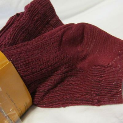 Women Warm Thick Knitted toeless Tights, Pants maroon L/LL? Med.