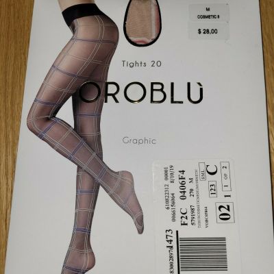 New Women's OROBLU Scot Tights 20 Den In Cosmetic 8 Color Choose Size