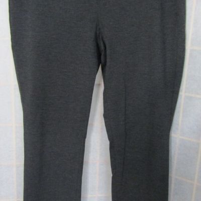 NIB Stehmann Dark Gray Knit Rivets Pockets Polyester/Spandex Pants Women's L