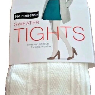 Ladies No Nonsense Pearl Textured Pattern Sweater Tights Size Small - NWT
