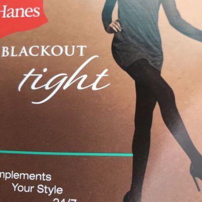 Hanes Women's Black Blackout Tights Size Small 95-140lbs.