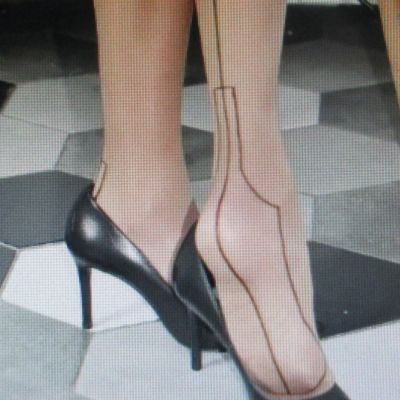 3 pr. Women's Sheer Seamed Non-Stretch Nylon Stockings (Size One Size)