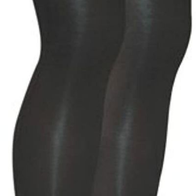 MUK LUKS Women's Black Izabella Microfiber Footless Tights (Medium 125-155 lbs)