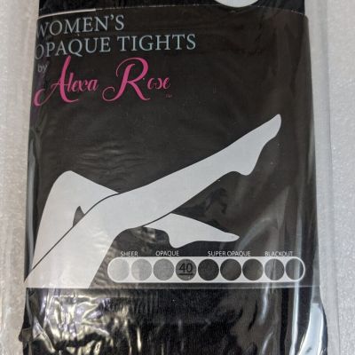Women's Opaque Tights By Alex Rose GMI, Black, Fits 120 to 165 Lbs. Brand New