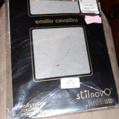 NIP Emilio Cavallini Pantyhose Patterned Large Made In Italy