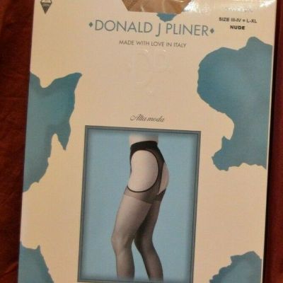 Donald J Pliner Suspender Pantyless Pantyhose Sandal Toe Large/XLarge Nude (DD16
