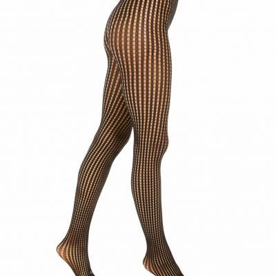 DKNY Women's Fashion-Net Tights Medium/Tall Black