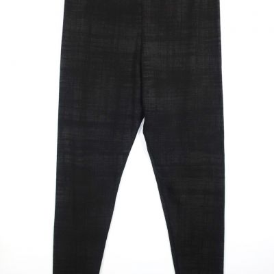 Bryn Walker Black & Gray Leggings Size Large Pants Italian Fabric Lagenlook L