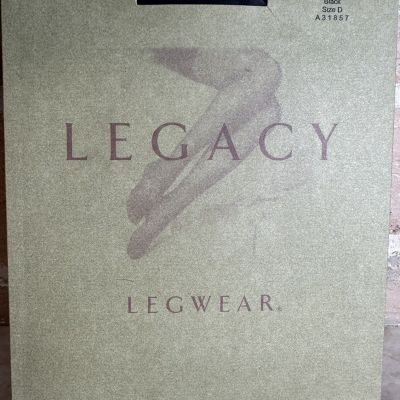 Legacy Legwear Opaque Control Top Tights Pantyhose Black - Plus Size D- NEW