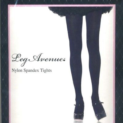 Opaque Pantyhose Nylon Spandex Women's One Size Black Leg Avenue 7666