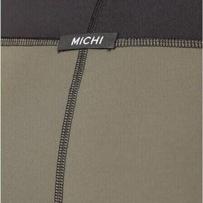 MICHI Women's Moto Zip Leggings, Olive/Black, XS