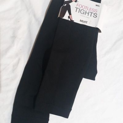 Mixit Women's Cozy Fleece Lined Tights Footless Size M/L NEW