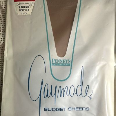 Gaymode Seamless Nylon Stockings Sheer Mesh Gala Size 9 1/2 Avg JC Penney 1960s