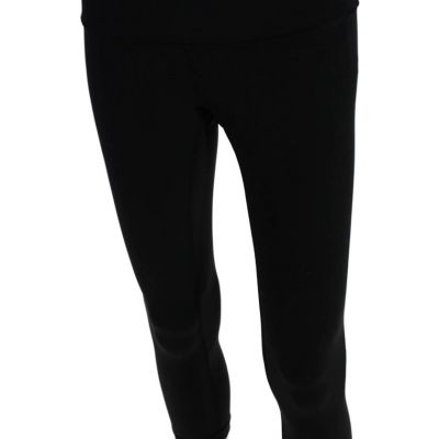 Lululemon Women's High Waist Crop Athletic Workout Leggings Black Size 6