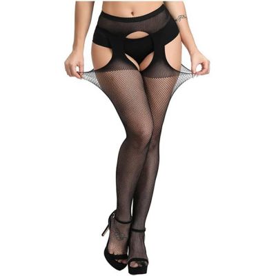 E-Laurels Garter Stockings For Women Thigh High Fishnet Stockings Suspender P...