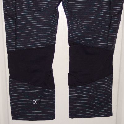 Calvin Klein Performance Legging Capris Black with Pin Stripe Design size XL